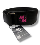 Cinturón de Levantamiento 100% Nylon, Hebilla con seguro - Negro/Fucsia -
